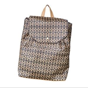 Time And Tru Brown Pattern Boho Backpack NWT